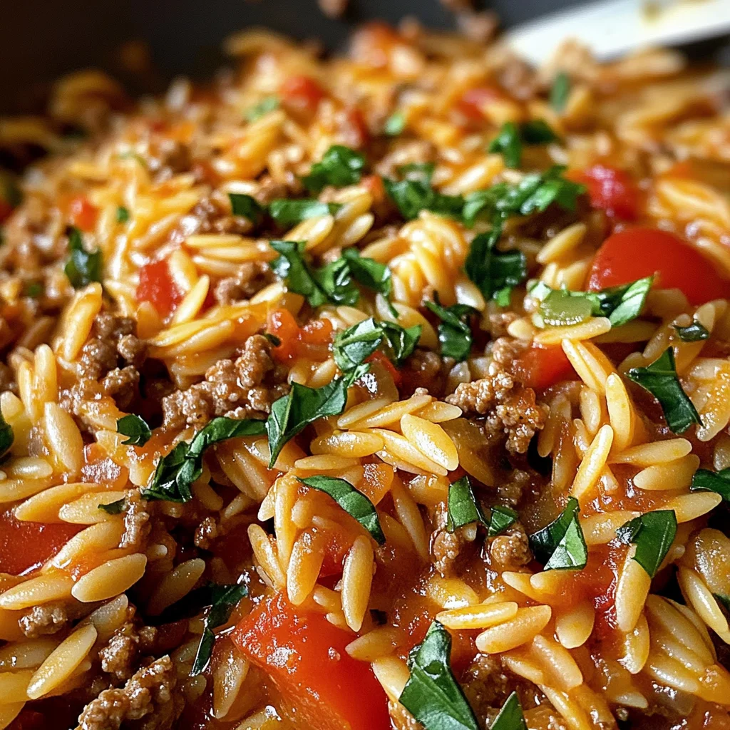 Ground Beef Orzo