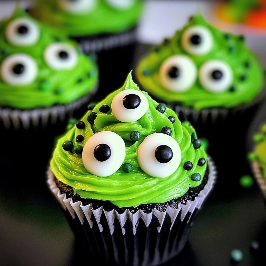 Halloween Slime Cupcakes