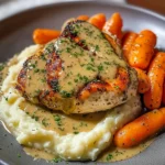 Herb Cream Chicken with Mashed Potatoes & Glazed Carrots