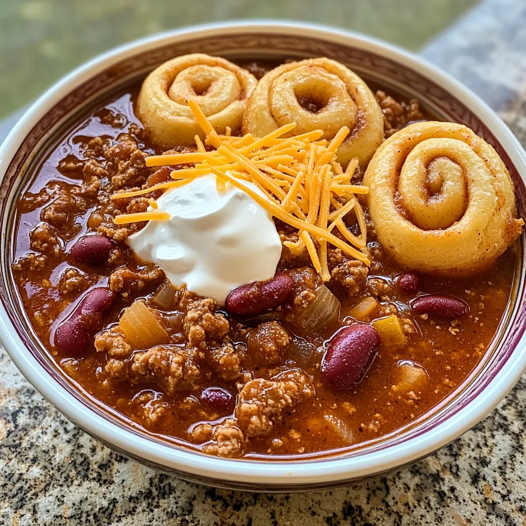 Hillbilly Chili and Cinnamon Rolls