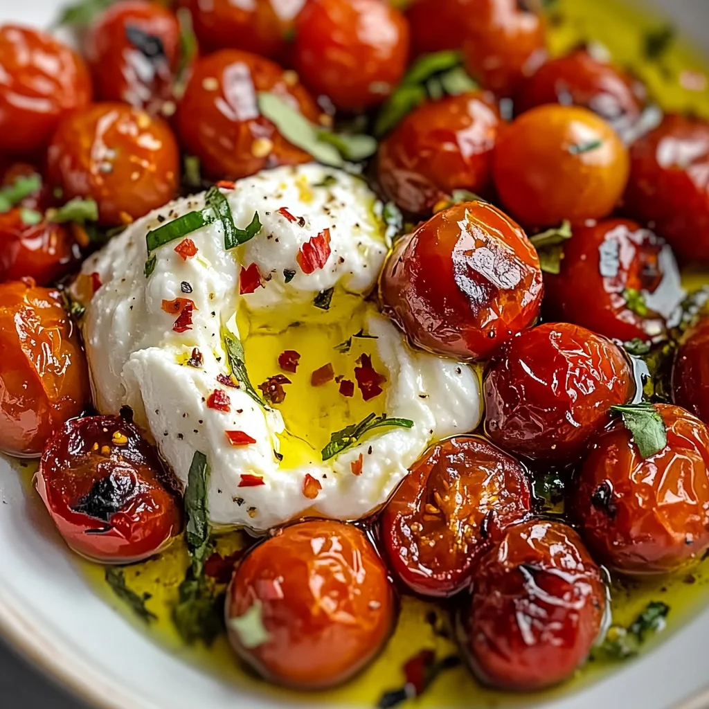 Juicy Roasted Tomatoes with Burrata