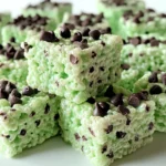Mint Chocolate Chip Rice Krispie Treats