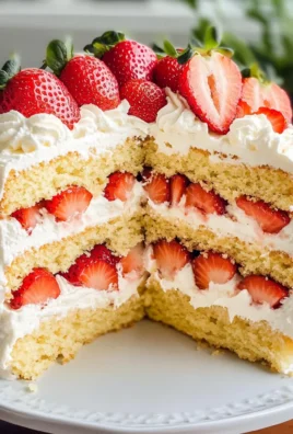 Moist Strawberry Shortcake Cake with Whipped Cream Frosting
