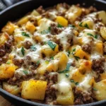 One-Pan Cheesy Meat & Potato Skillet