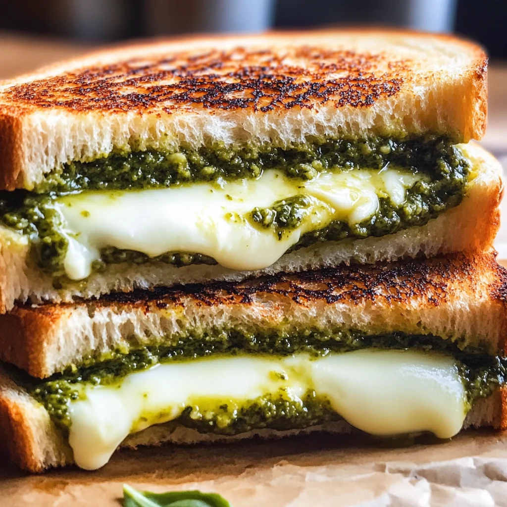 Pesto Mozzarella Grilled Cheese Recipe