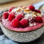 Raspberry Chia Pudding Sweetened with Maple Syrup
