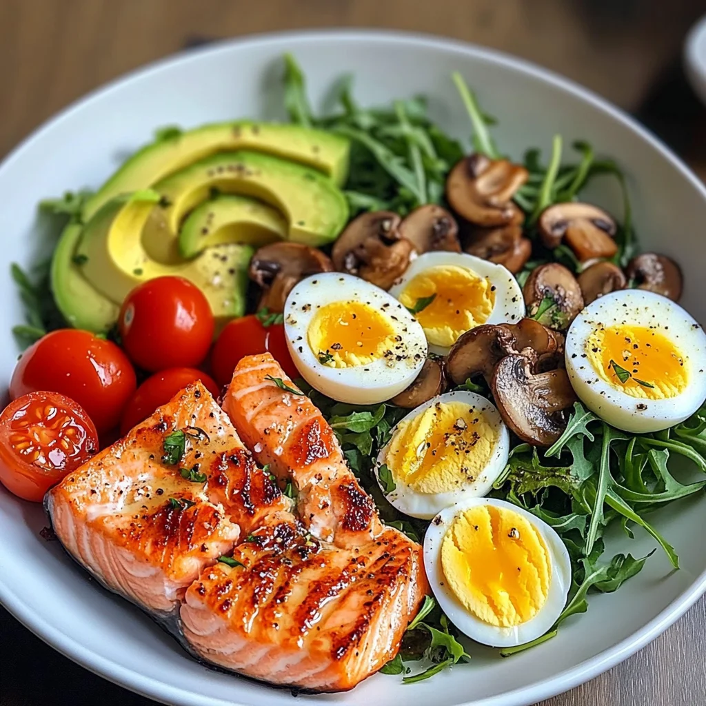 Salmon & Mushroom Power Plate