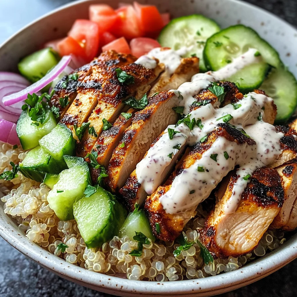 Savor 2-Hour Grilled Chicken Shawarma Bowls with Creamy Garlic Sauce