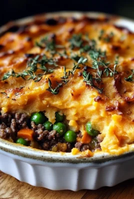 Savory Ground Lamb Shepherds Pie with Creamy Sweet Potato Mash