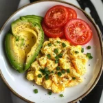 Scrambled Eggs with Avocado & Tomato