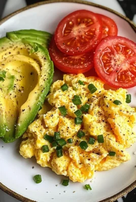 Scrambled Eggs with Avocado & Tomato