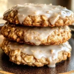Seriously Thick & Chewy Chai Oatmeal Cookies with Maple Glaze
