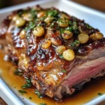 Slow-Roasted Lamb Shoulder with Garlic-Honey Mustard Glaze