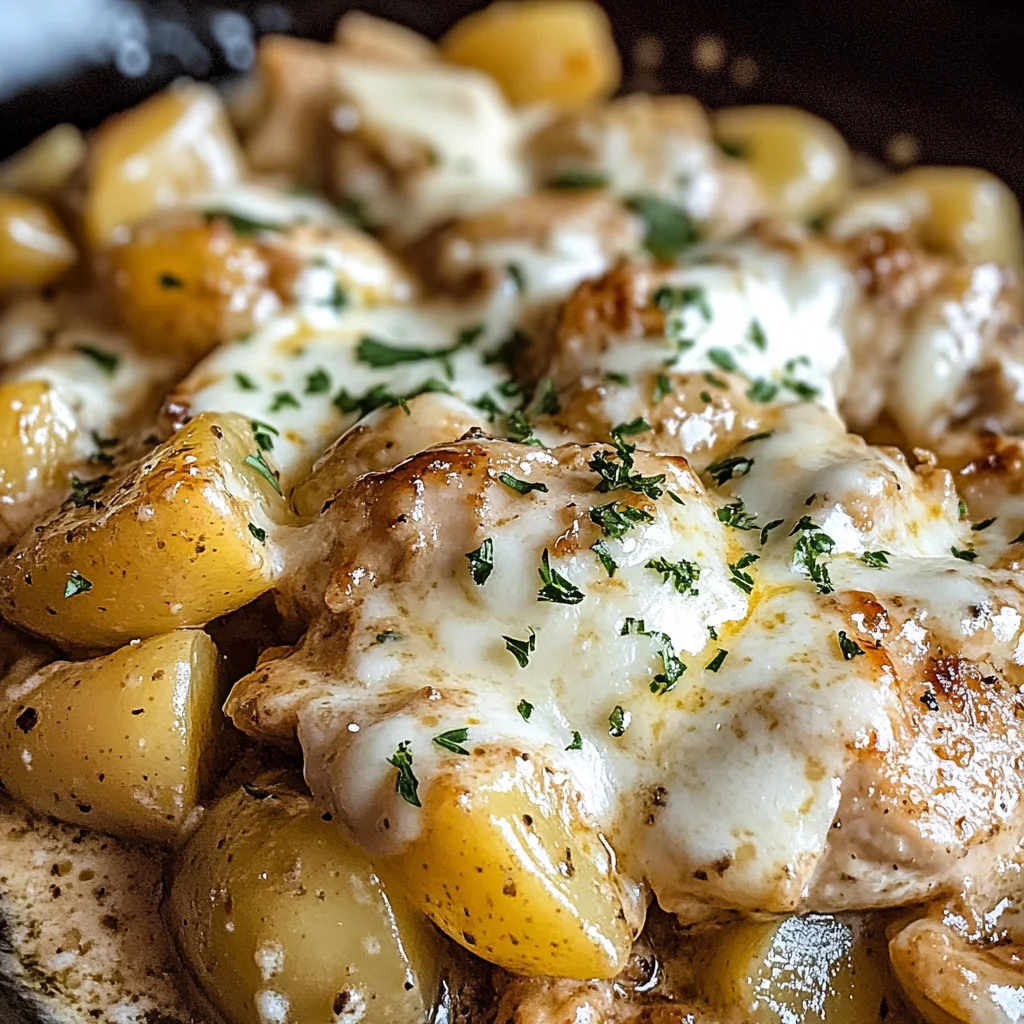 Slow Cooker Garlic Parmesan Chicken and Potatoes
