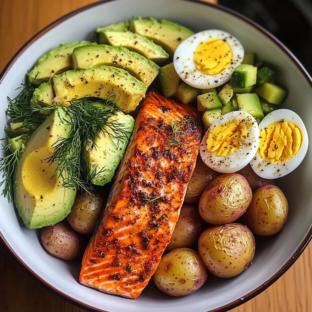 Spiced Salmon & Dill Potato Power Bowl