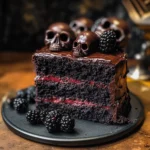 Spooky Black Velvet Halloween Cake