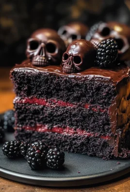 Spooky Black Velvet Halloween Cake