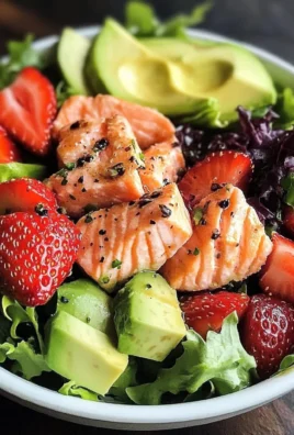 Strawberry Avocado Salmon Salad