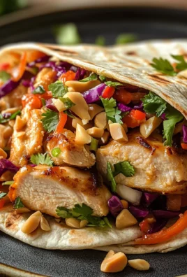 Thai Chicken Wrap with Crunchy Asian Slaw