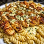 Cheesy Garlic Chicken Rotini in Cajun Cream Sauce