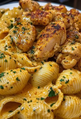 Garlic Cajun Chicken Shells in Velveeta Cream Sauce