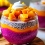 Mango and Dragon Fruit Chia Pudding