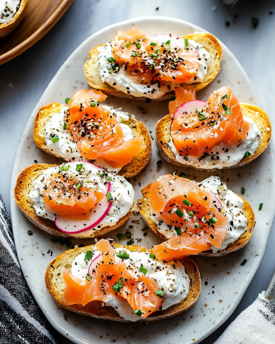 Smoked Salmon Crostini