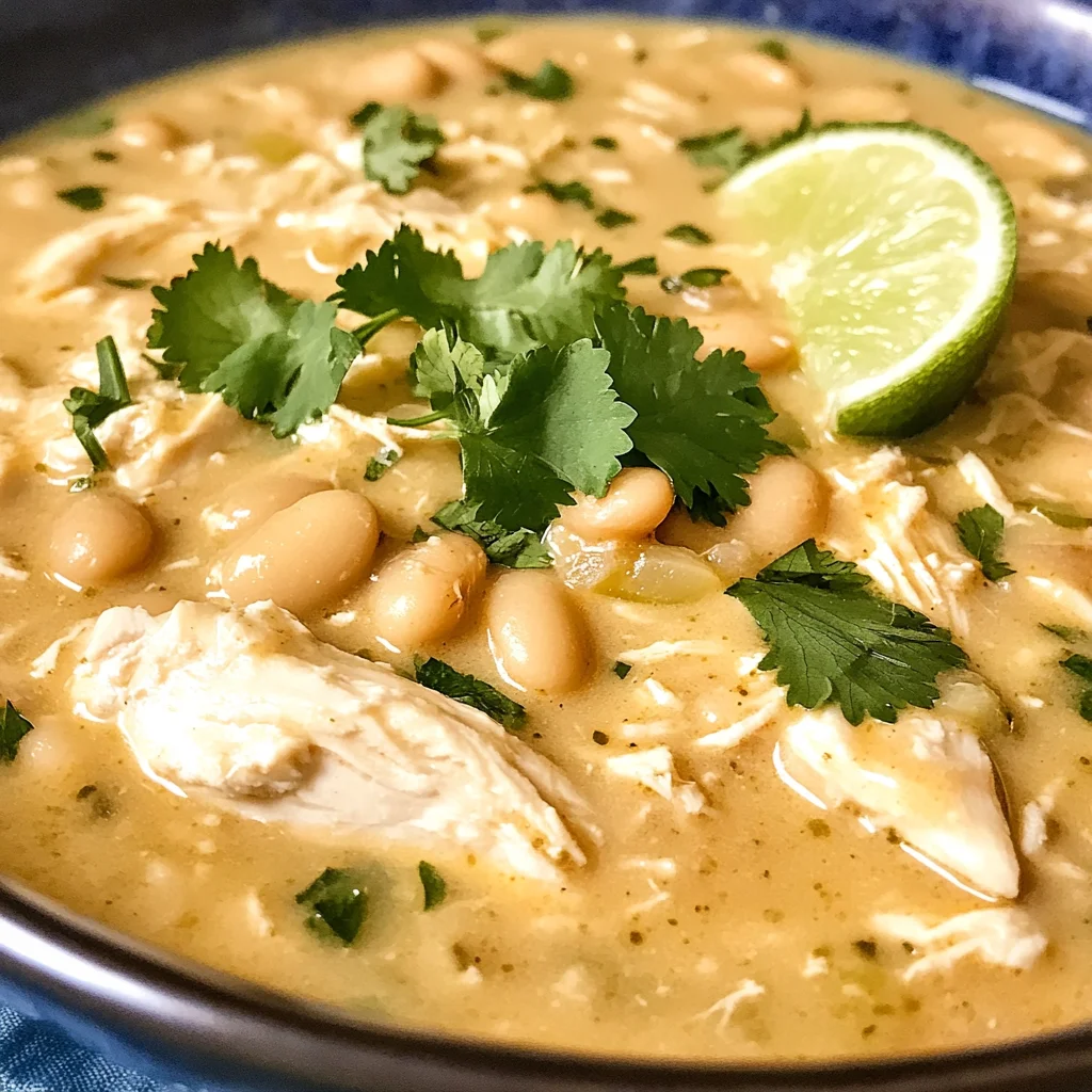 Crockpot Creamy White Chicken Chili