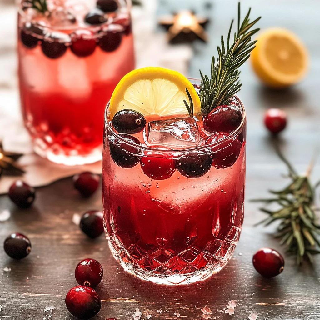 Festive Christmas Cranberry Spritzer