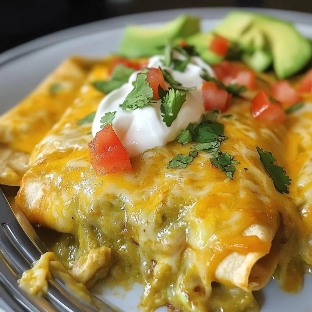 Green Chili Chicken Enchiladas Recipe