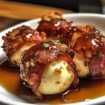 Indulge in Crispy Turkey Turkey Bacon Mozzarella Poppers with Sweet Glaze