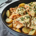 Slow Cooker Parmesan Garlic Chicken and Potatoes