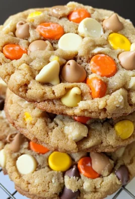 White Chocolate Reese’s Pieces Peanut Butter Chip Cookies