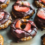 Chocolate Dipped Strawberry Yogurt Pretzel Bites
