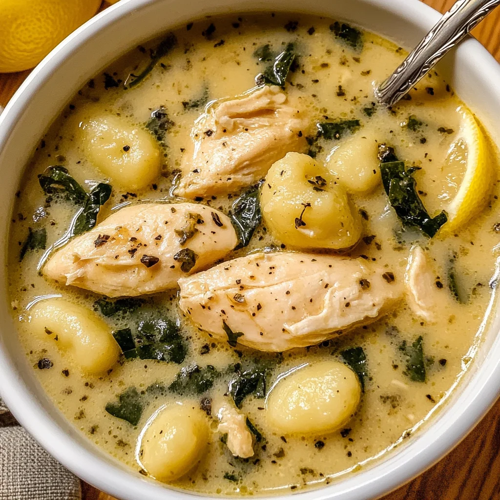 Creamy Winter Lemon Chicken Gnocchi Soup
