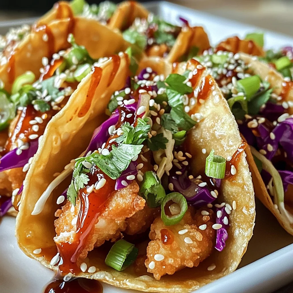 Crispy Chicken Wonton Tacos