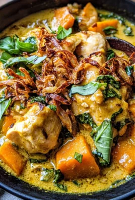 Crockpot Coconut Chicken Curry with Crispy Shallot Basil Oil