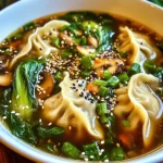 Easy Asian Dumpling Potsticker Soup