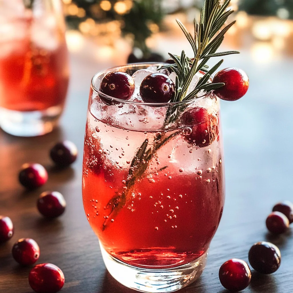 Festive Christmas Cranberry Spritzer