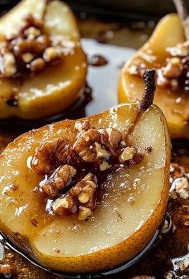 Gebackene Birnen mit Honig und Walnüssen