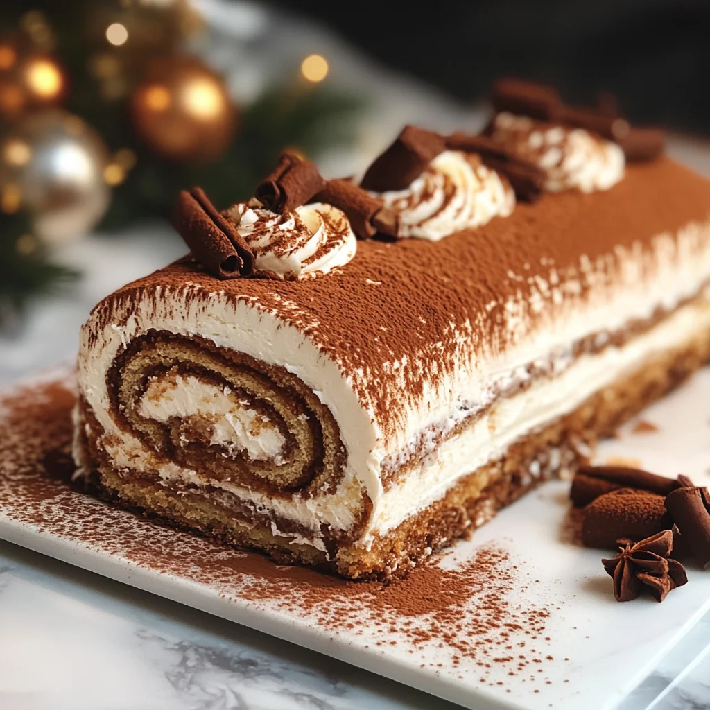 Gourmet Tiramisu Yule Log Cake