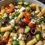 Greek Rigatoni Pasta Salad – A Fresh and Flavorful Mediterranean Delight!