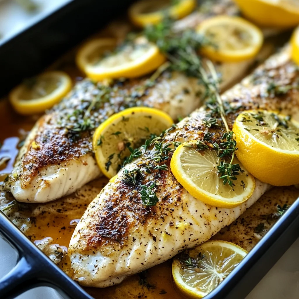 Mediterranean Herb and Lemon Baked Branzino