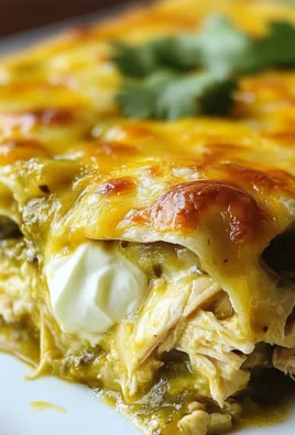 Quick and Easy Green Chile Chicken Enchilada Casserole