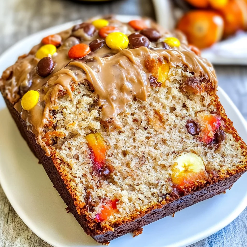 Reese's Pieces Peanut Butter Banana Bread