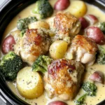 Slow Cooker Creamy Garlic Chicken And Veggies Recipe