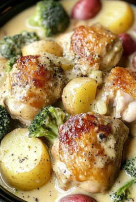 Slow Cooker Creamy Garlic Chicken And Veggies Recipe