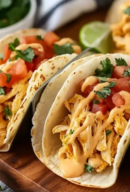 Slow Cooker Queso Chicken Tacos