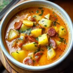 Spanish Potato Soup with Chorizo
