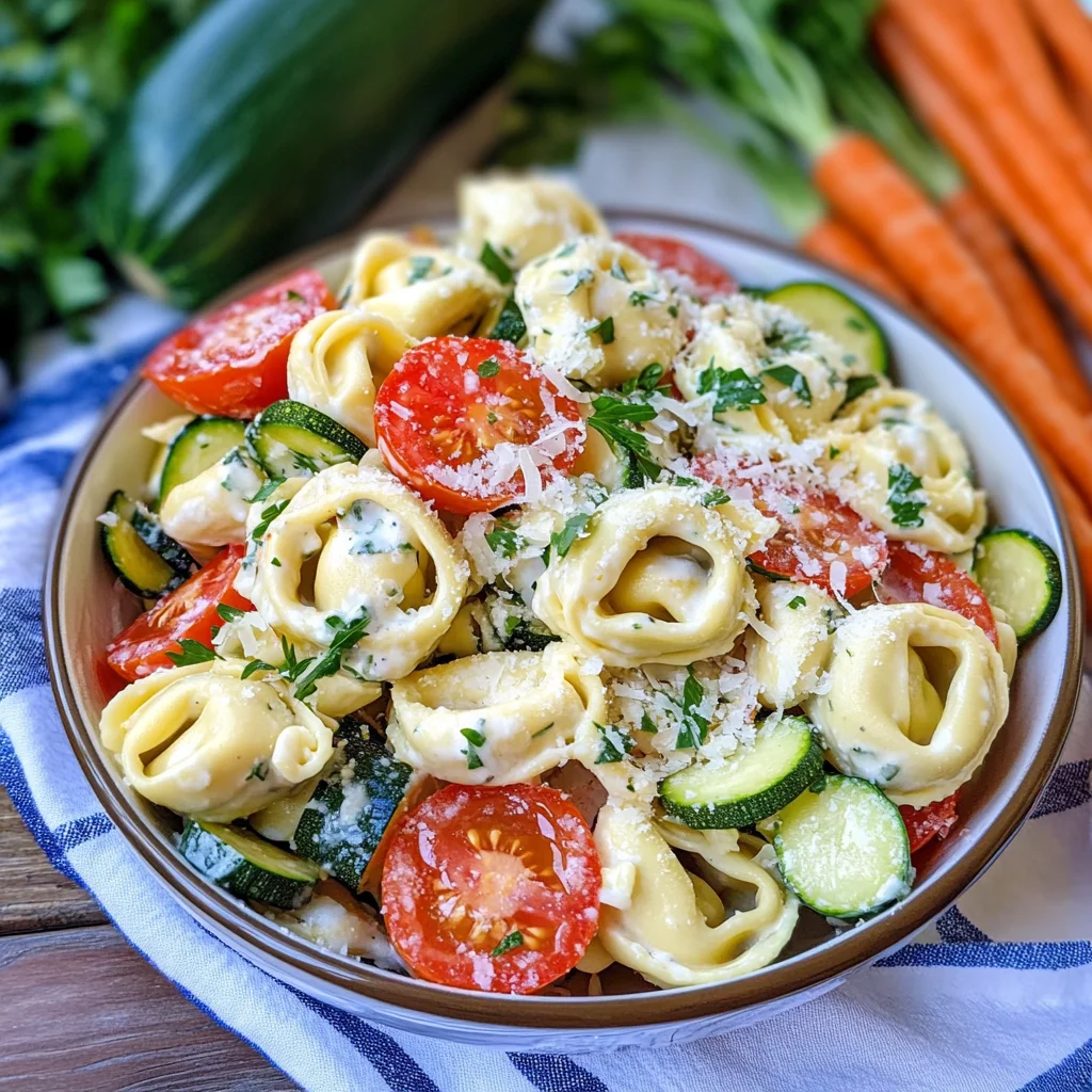 Summertime Tortellini Pasta Salad With Vegetables